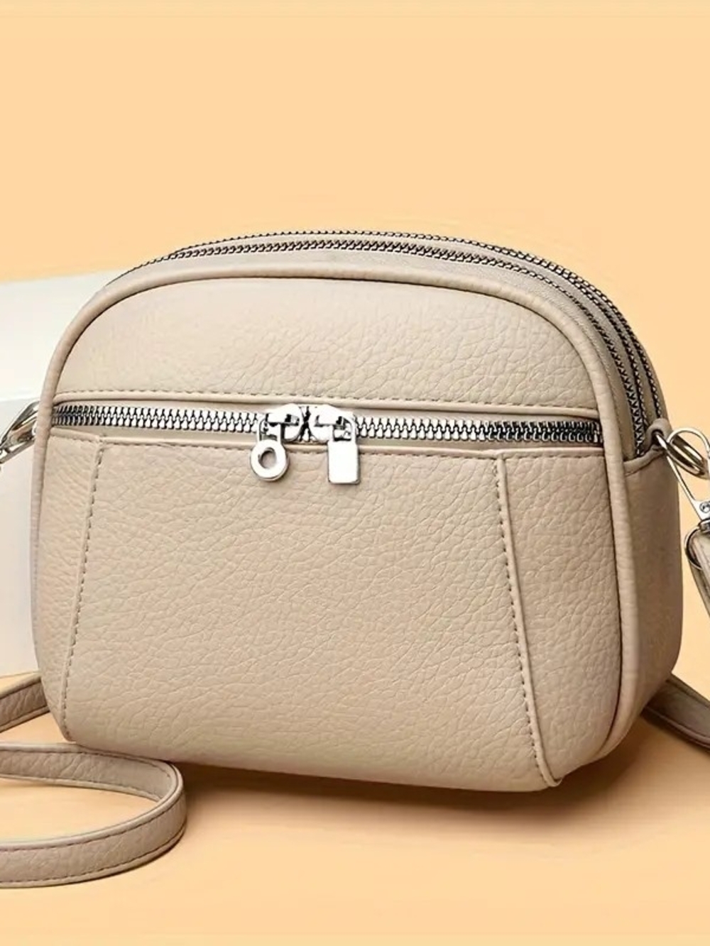 Guinness Kangaroo Dome Triple-zipper Camera Crossbody Bag